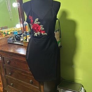 Papaya Black Spaghetti Strap Dress Size L